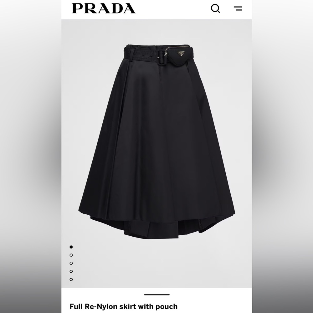 ISO Prada Nylon Pouch Skirt.